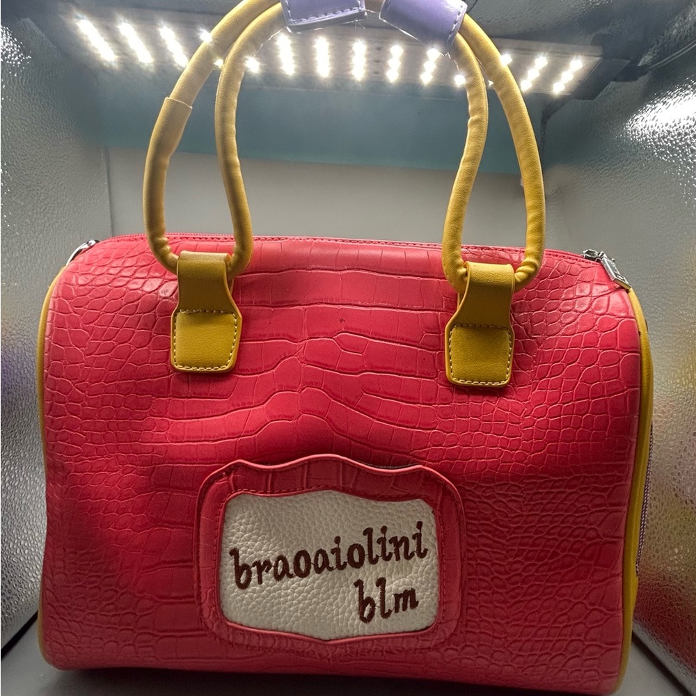 Colorful Patchwork Satchel Handbag - Multicolor F… - image 3